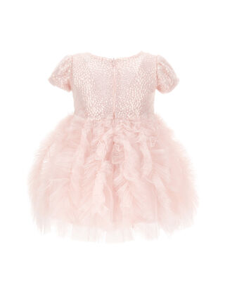 Платье из гладкого тюля с пайетками