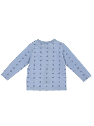 Jersey T-shirt with playing card print