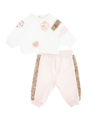 Conjunto de dos piezas con estampado animal para bebé niña