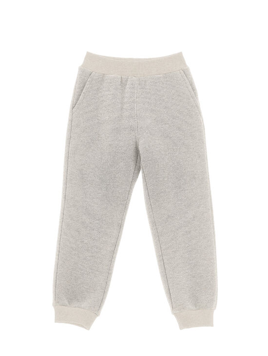 Glitter fleece joggers with bow