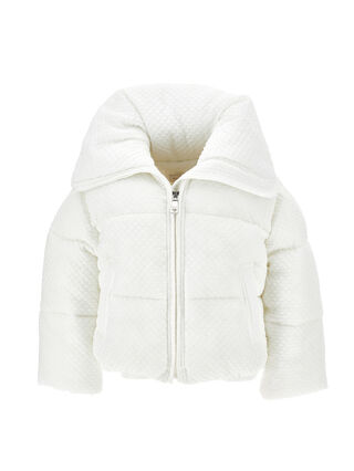 Short embossed nylon down jacket