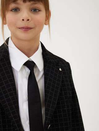 Glitter check Milano stitch jacket