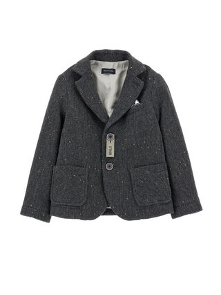 Two-button herringbone blazer