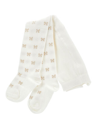 Хлопковые колготки с бантиками