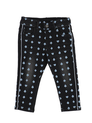 Denim-effect sweatpants