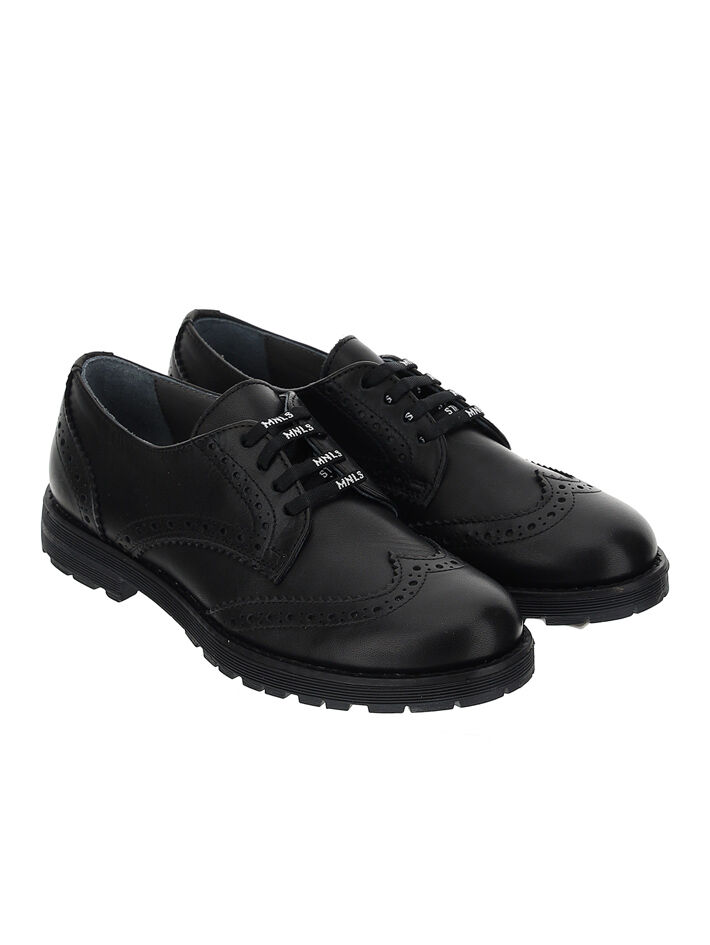 Leather derby with laces Monnalisa Boys Shoes Flat Shoes Formal Shoes 
