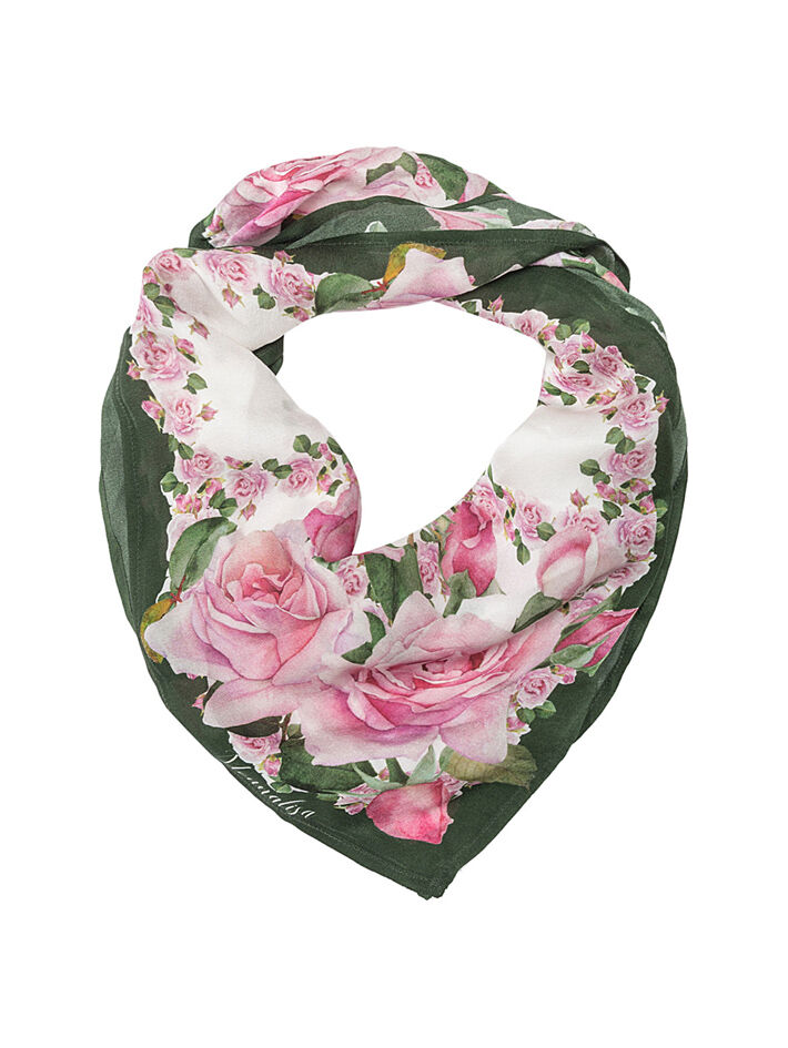 Monnalisa Girls Accessories Scarves Wool scarf with roses 