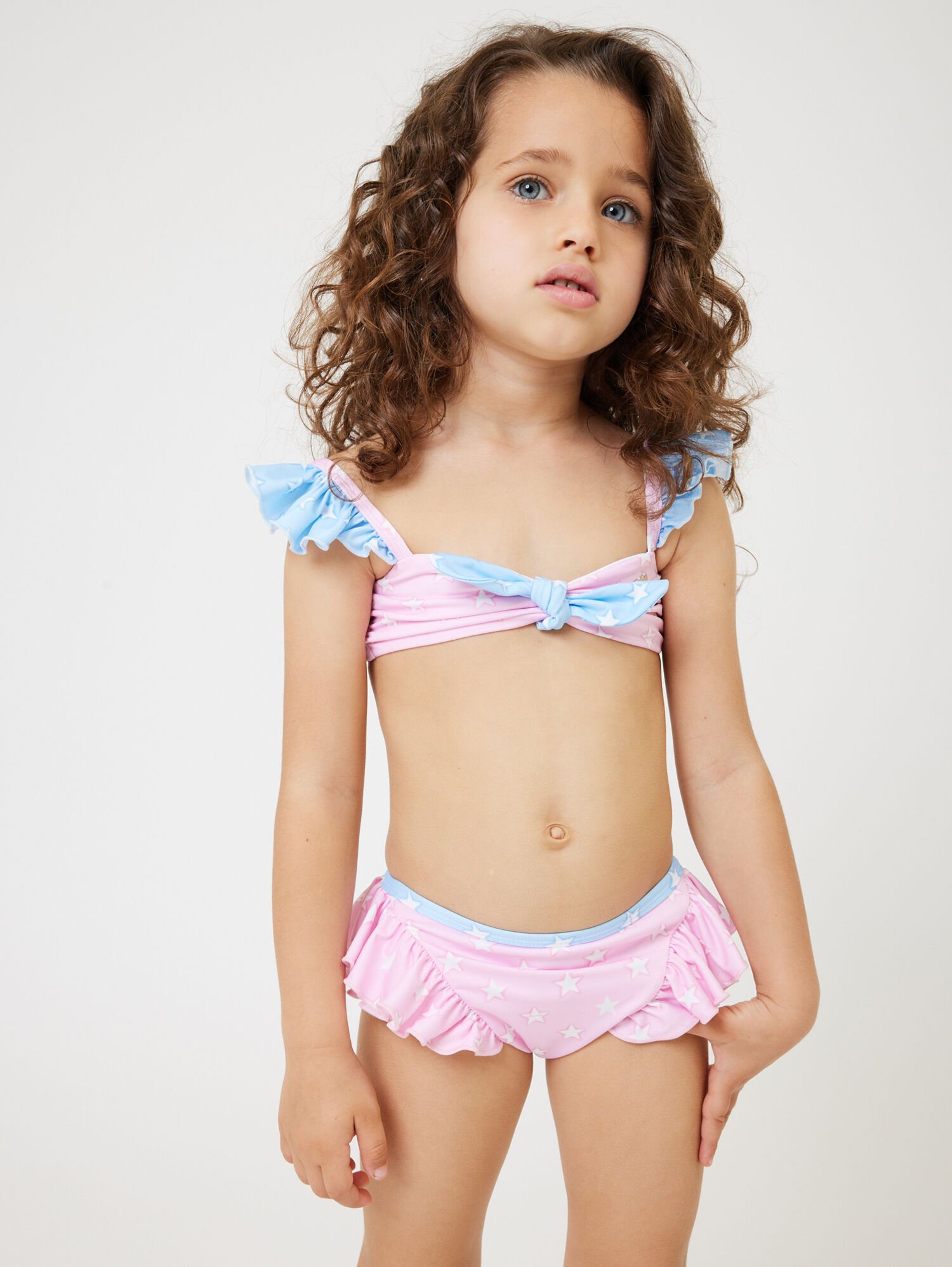 Stretch two piece swimsuits girl Monnalisa Canada