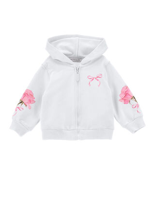 Открытый свитшот-худи с розами