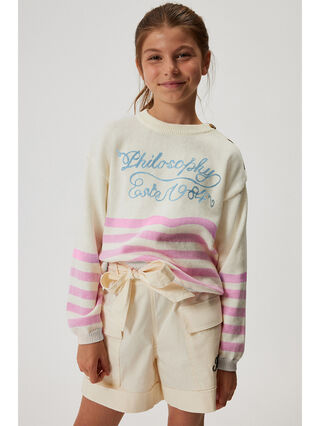 Хлопковые шорты с поясом-бантом