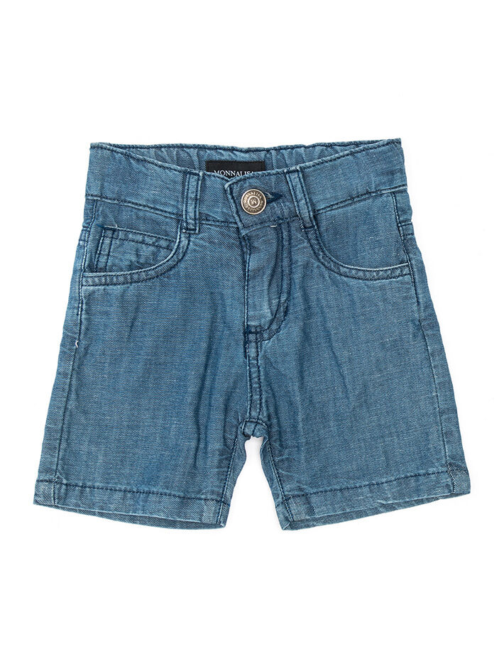 Bermuda gabardina tinta unita Monnalisa Bambino Abbigliamento Pantaloni e jeans Shorts Pantaloncini 