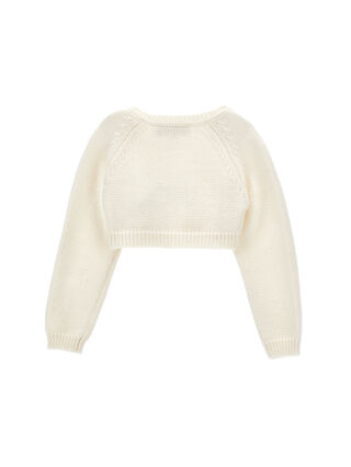 Кардиган с монограммой и стразами