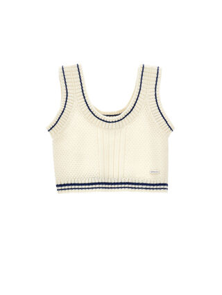 Two-tone knitted vest
