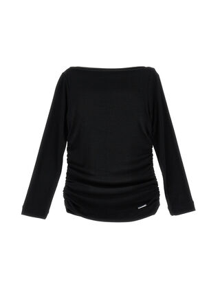 Draped viscose T-shirt