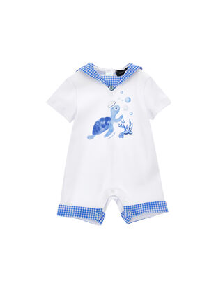 Romper with detachable collar