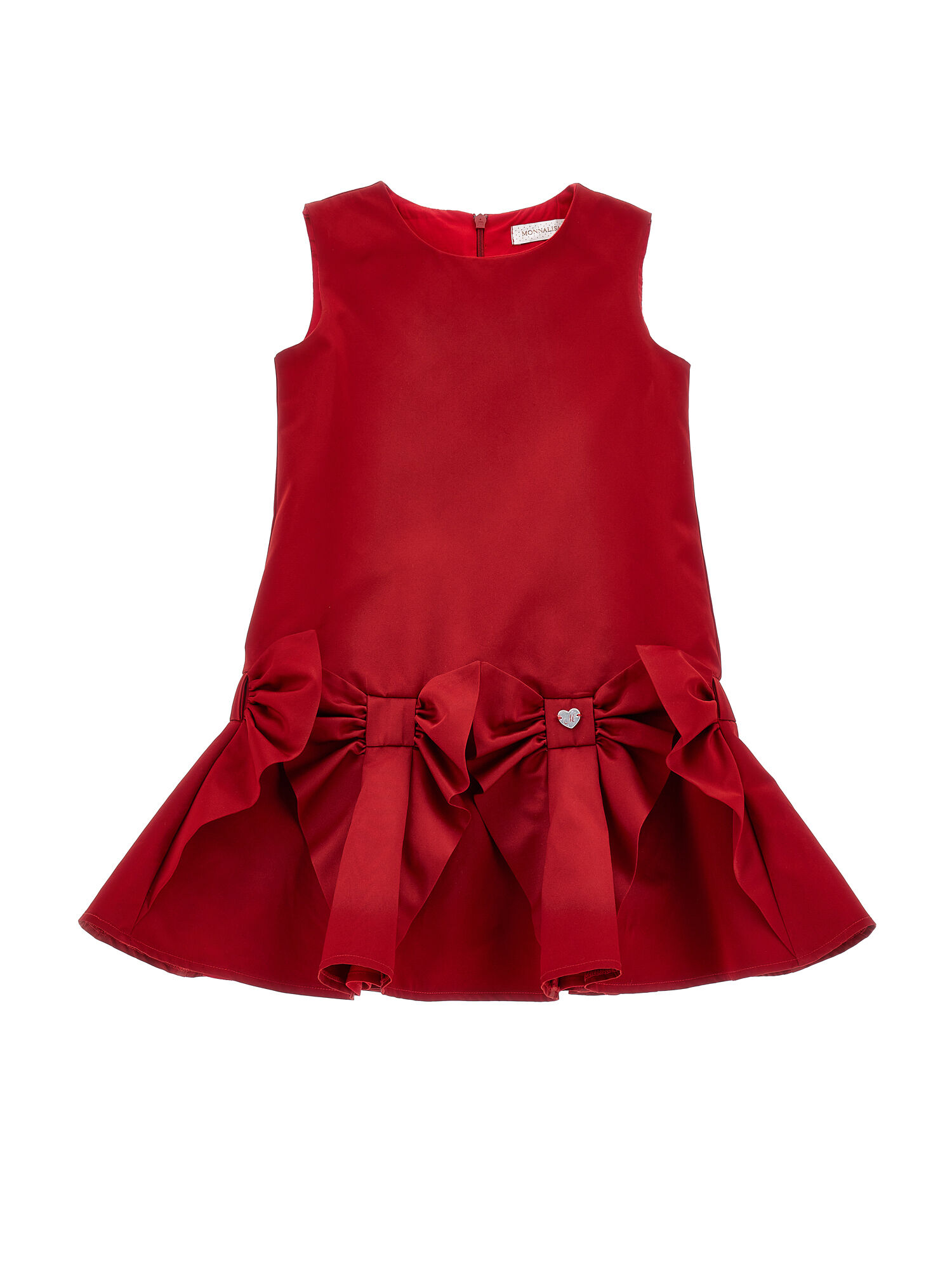 Duchesse sleeveless dress with maxi bows girl | Monnalisa United States