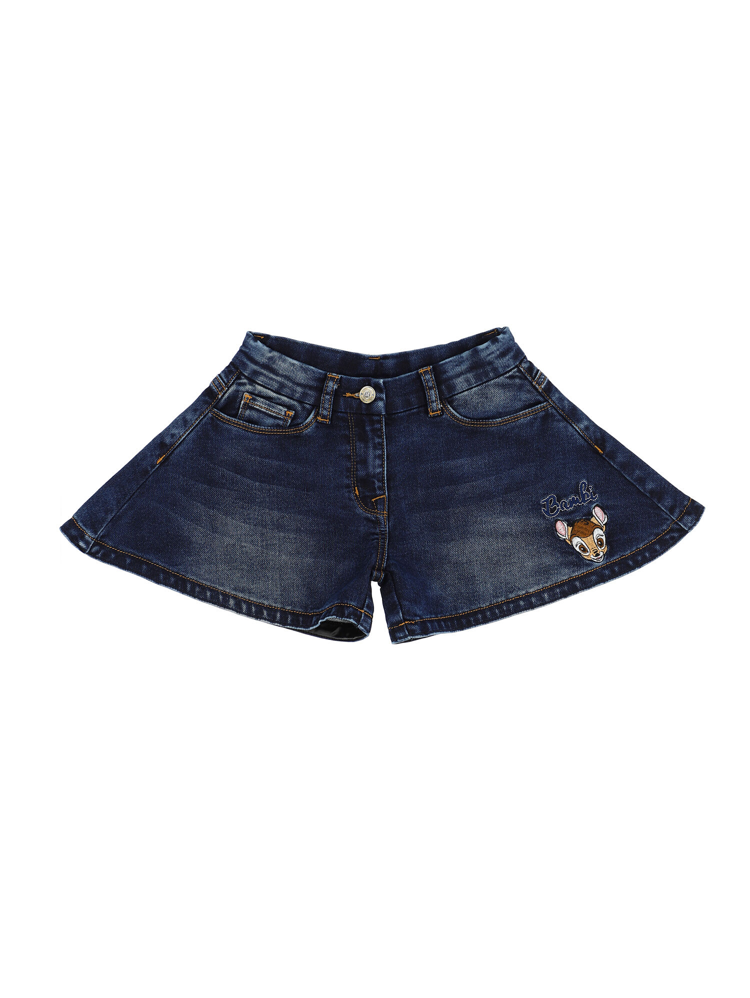 Monnalisa Girls Sport & Swimwear Sportswear Sports Shorts Bambi embroidered jeans shorts 