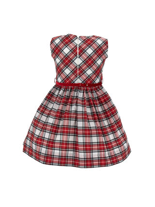 Tartan taffeta pinafore dress