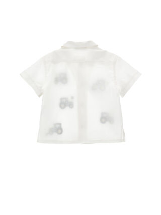 Poplin shirt with embroidery