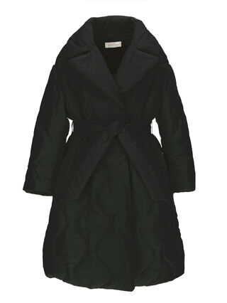 Quilted technical fabric coat
