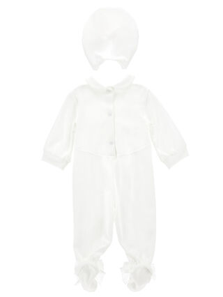 Set of bows romper with hat