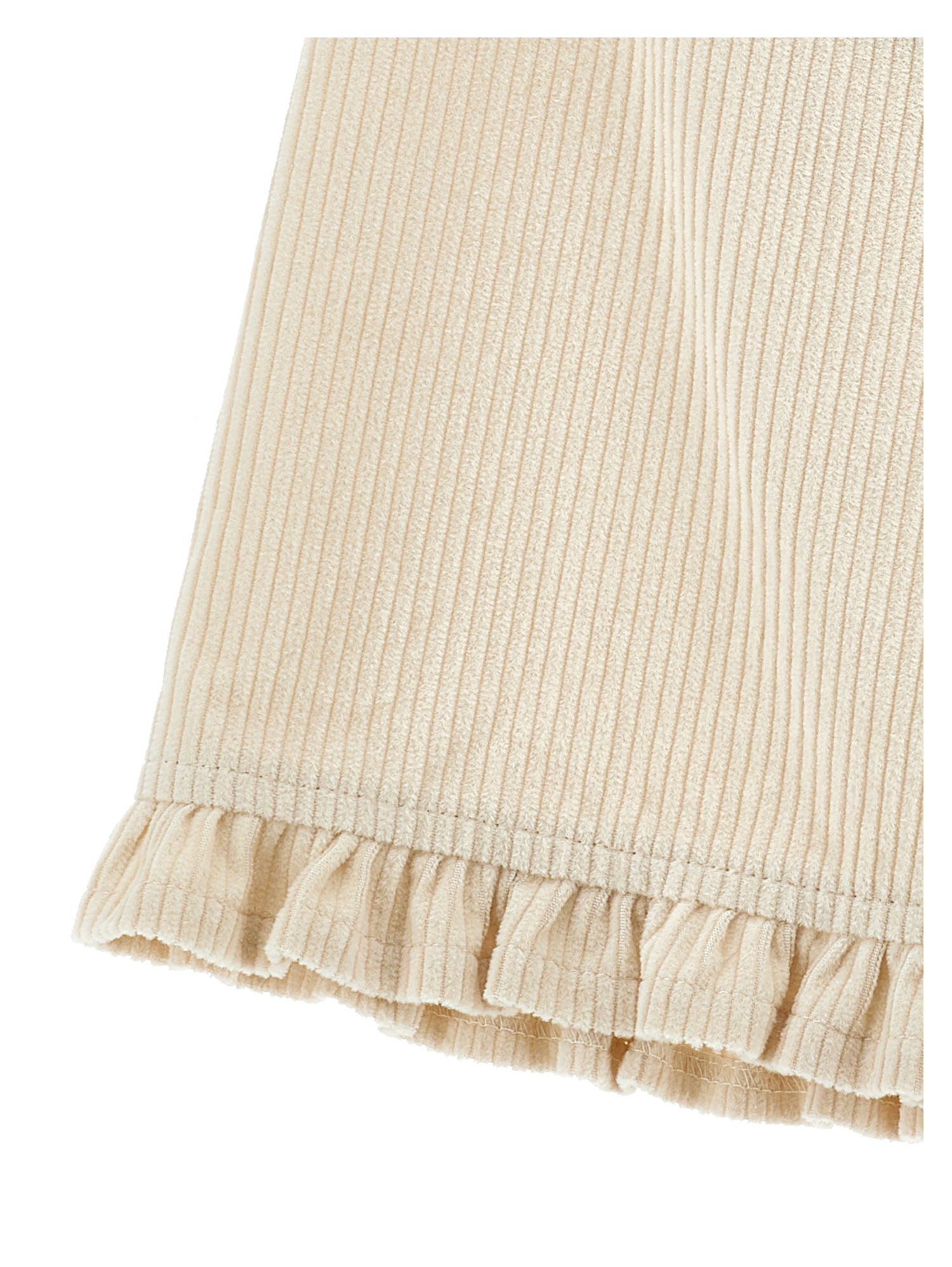 Monnalisa Heart Ruffle Trousers In Neutral