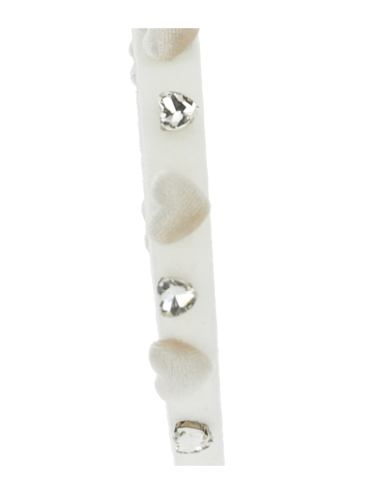 Monnalisa Velvet Hairband In Cream