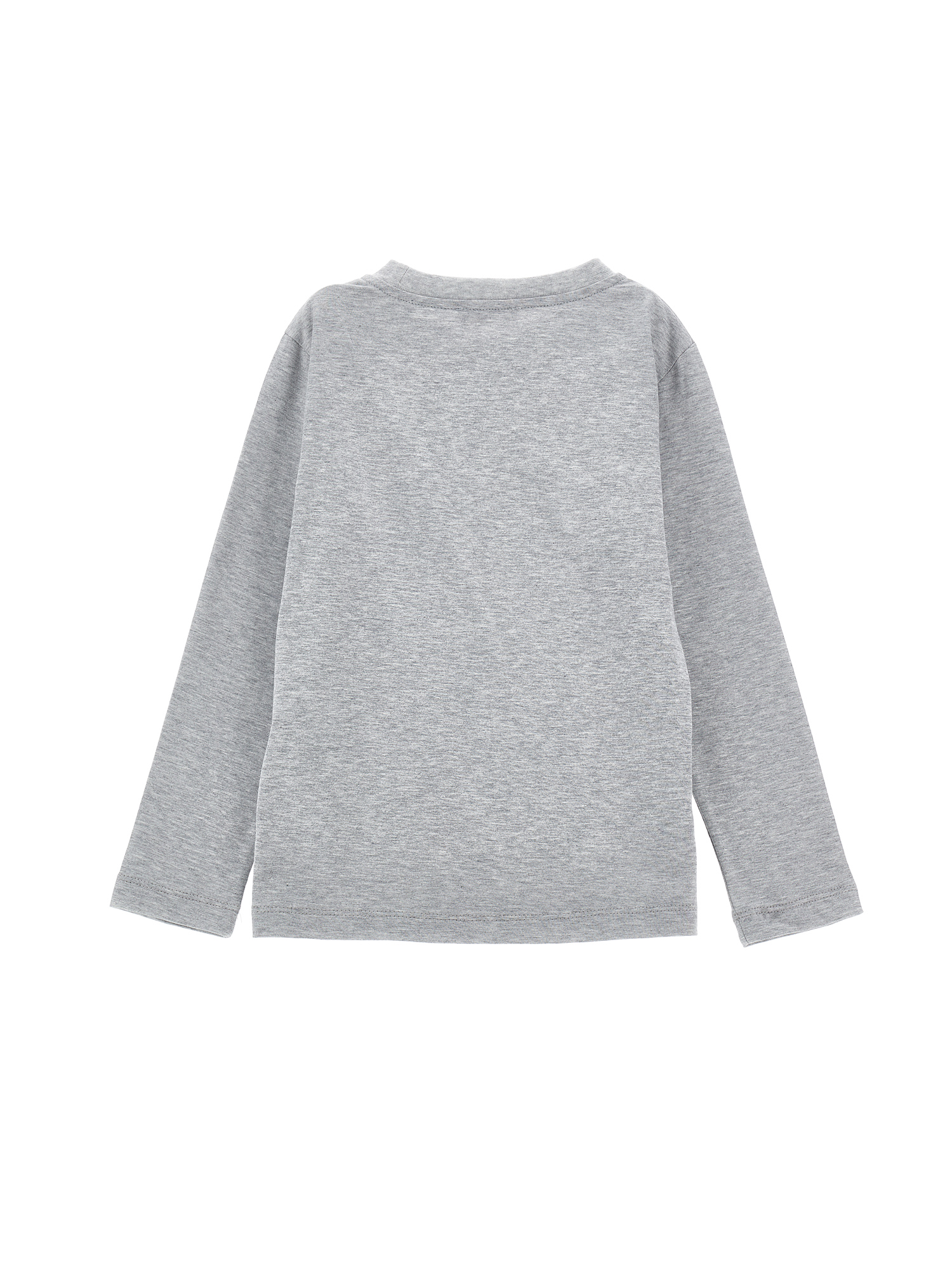 Monnalisa Dapper Print Organic Cotton T-shirt In Grey