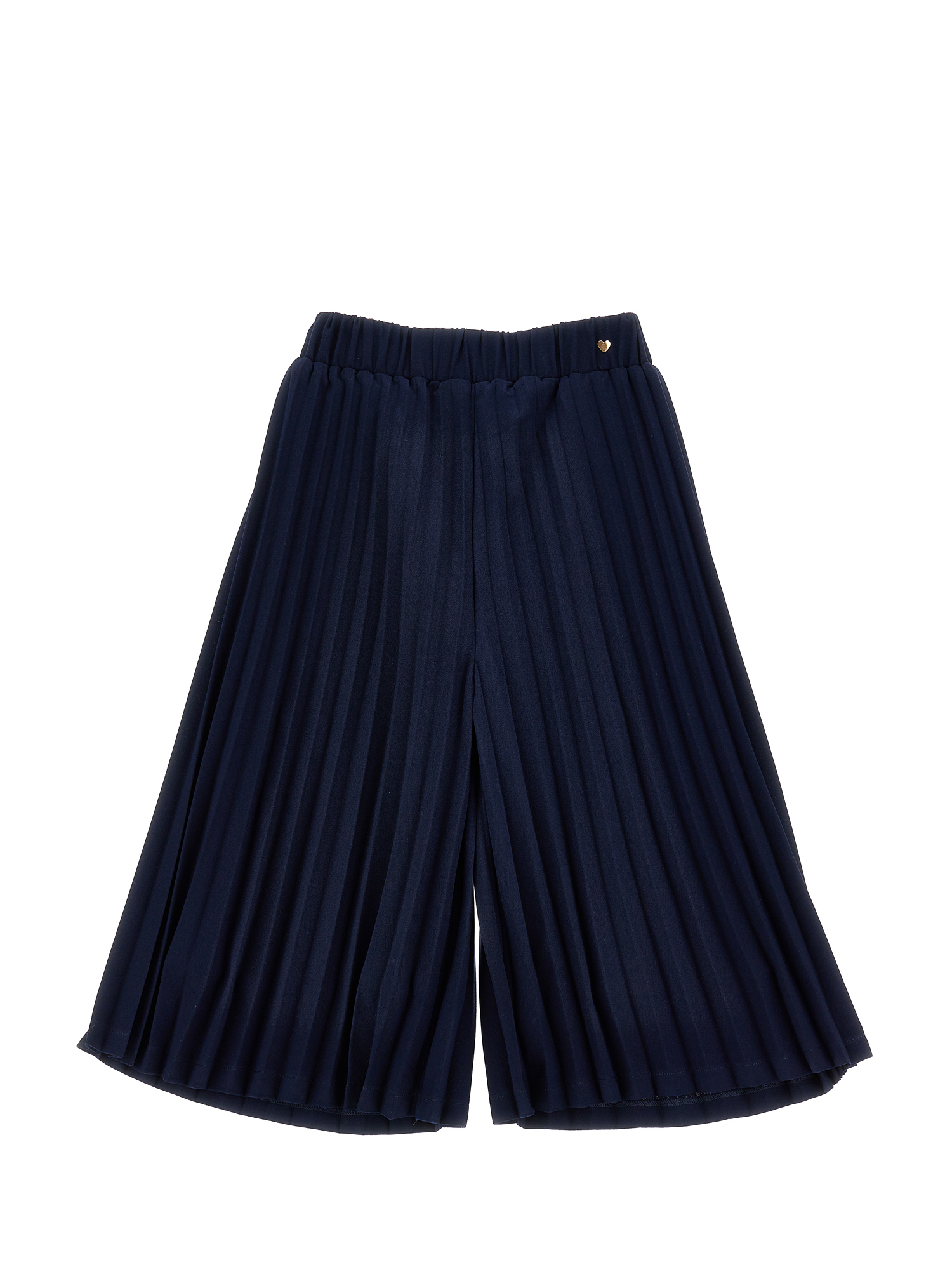 Monnalisa Heart Pleated Trousers In Blue