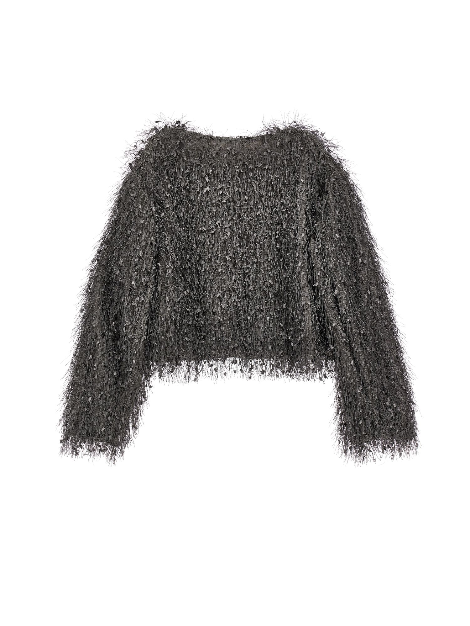Monnalisa Bolero With Fringing In Medium Grey