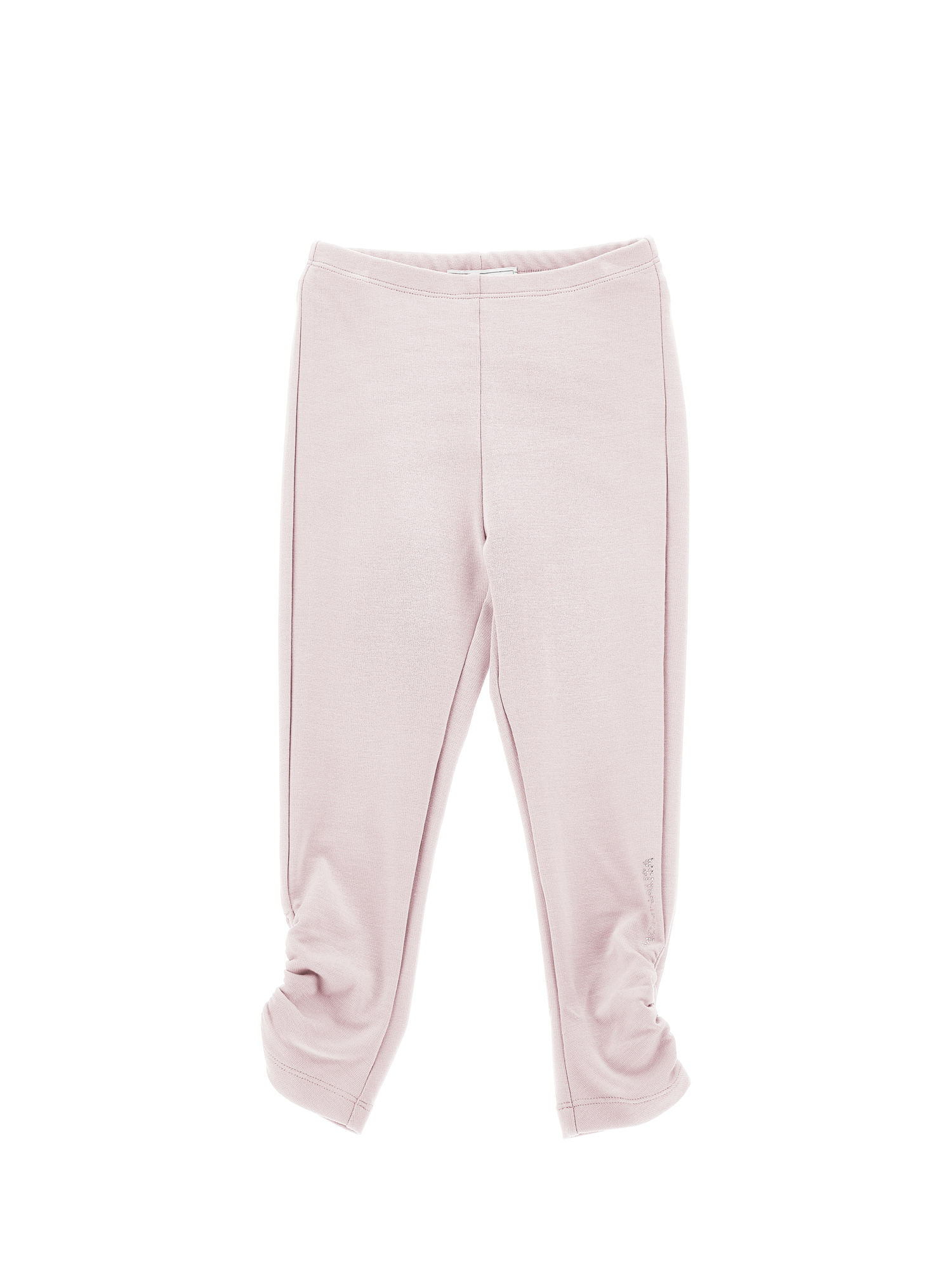 Monnalisa Kids'   Ruched Milano Stitch Leggings In Dusty Pink Rose