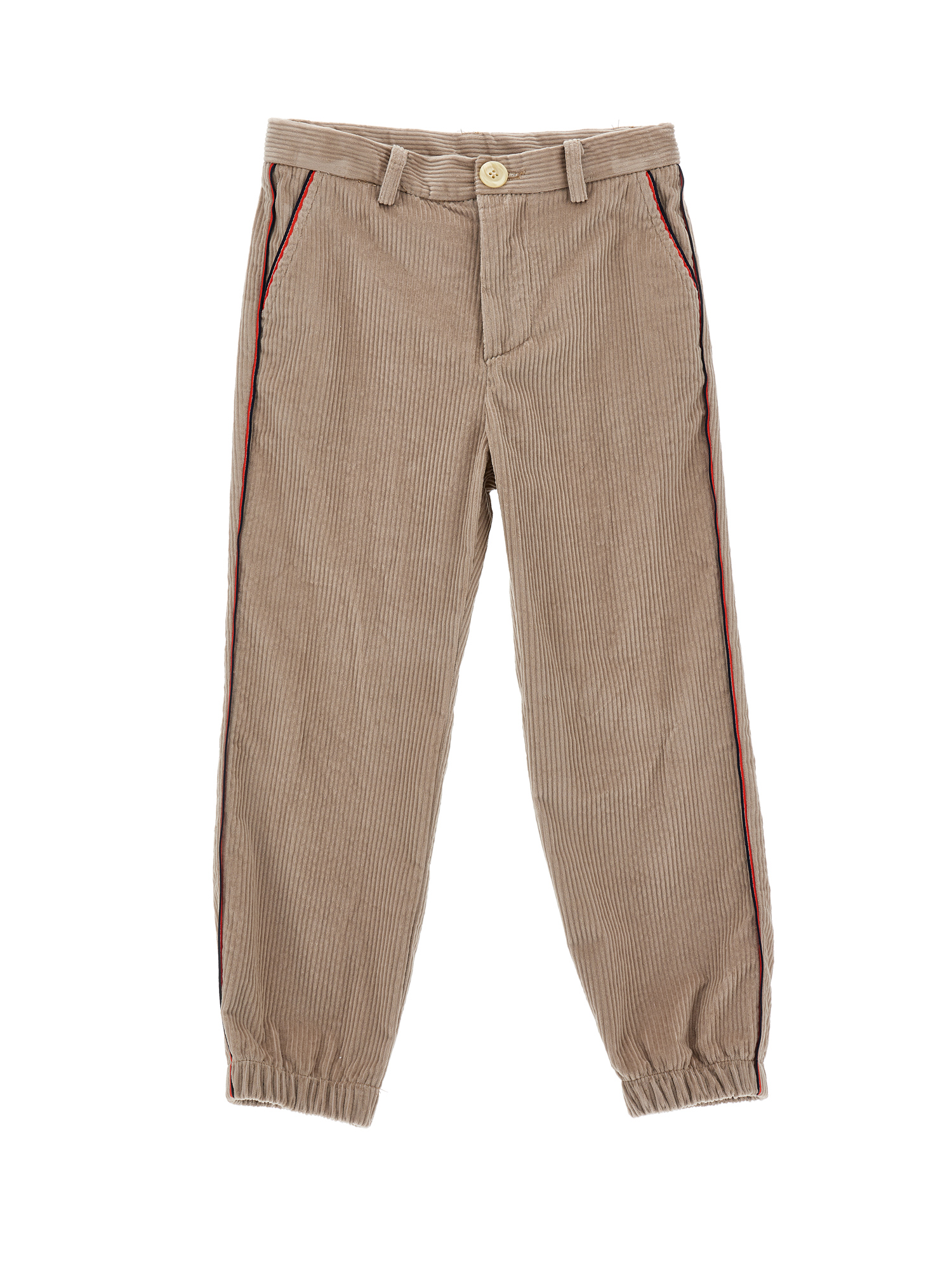 Monnalisa Two-tone Velvet Trousers In Dove Grey