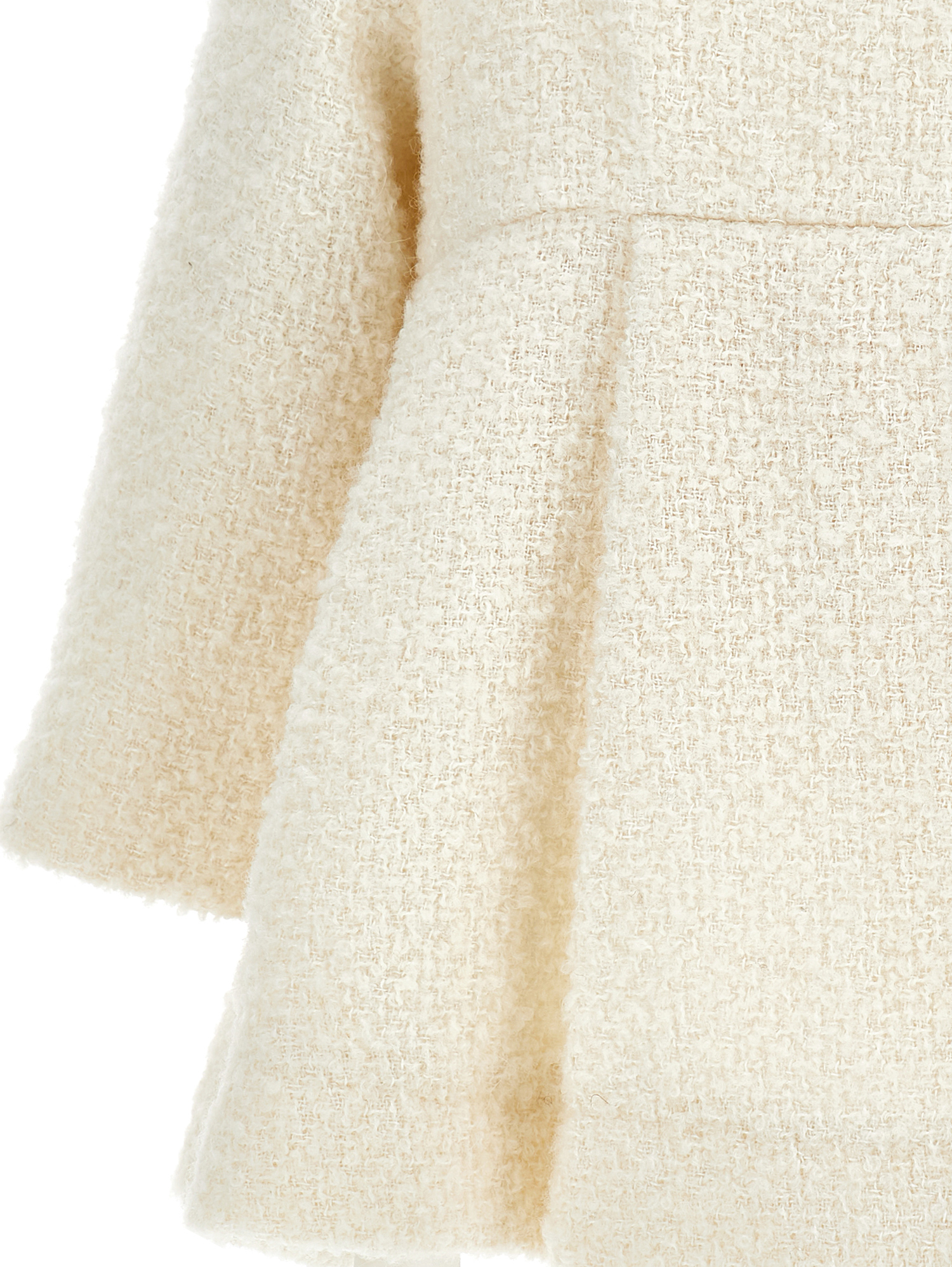 Monnalisa Bouclé Coat In Cream