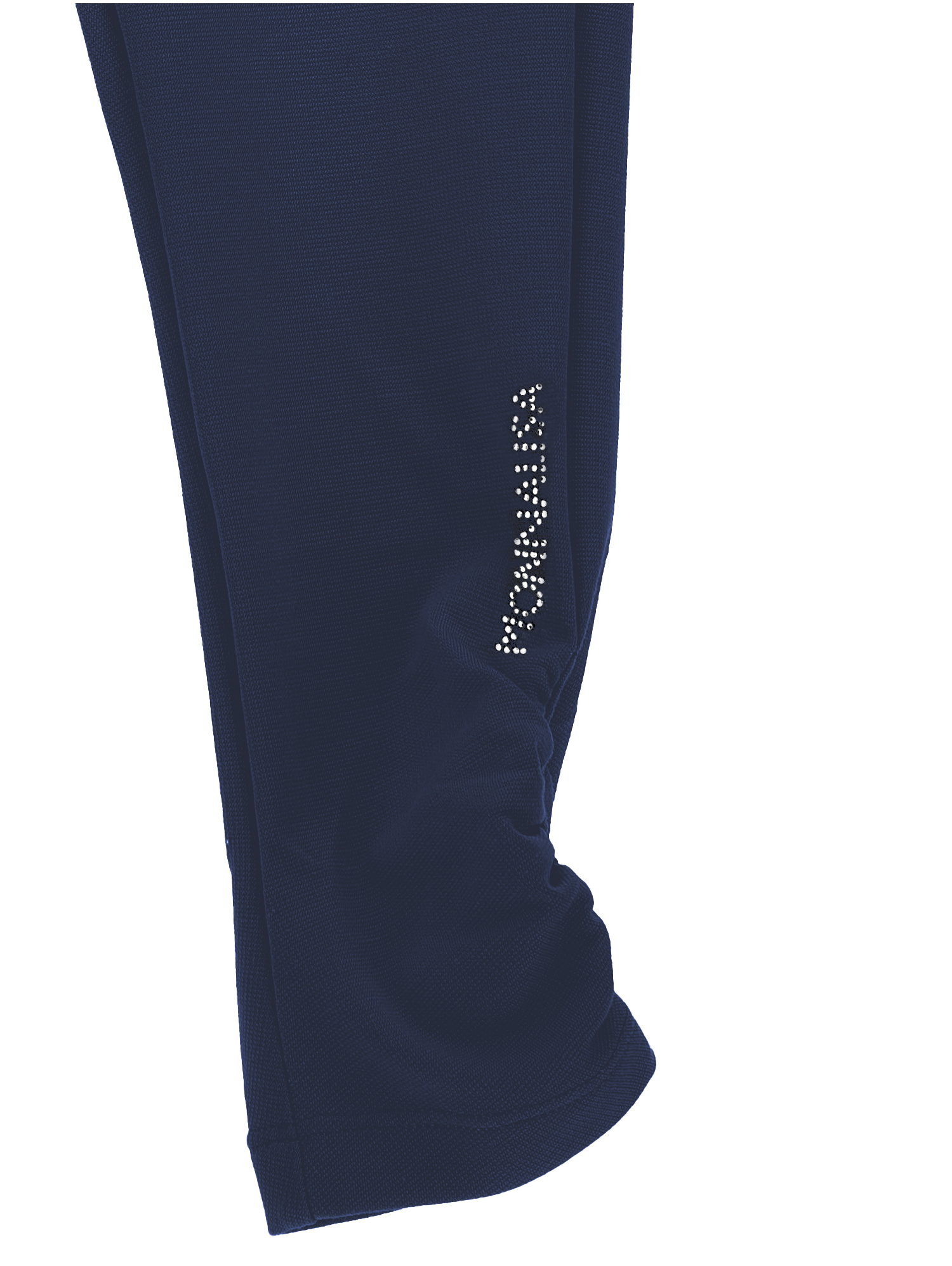 Monnalisa Ruched Milano Stitch Leggings In Dark Blue