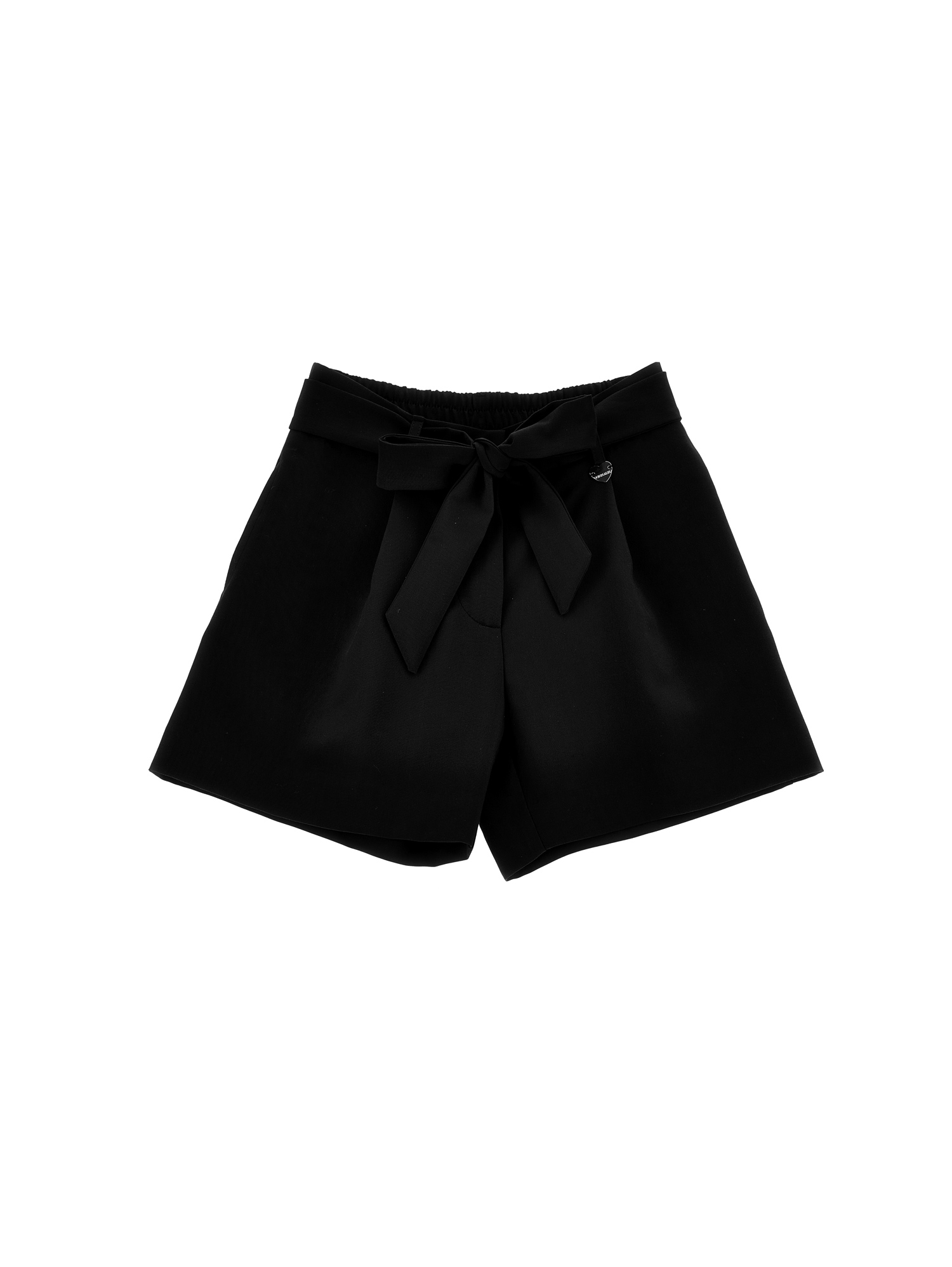 Monnalisa Lightweight Bermuda Shorts With Jewel Button In Black