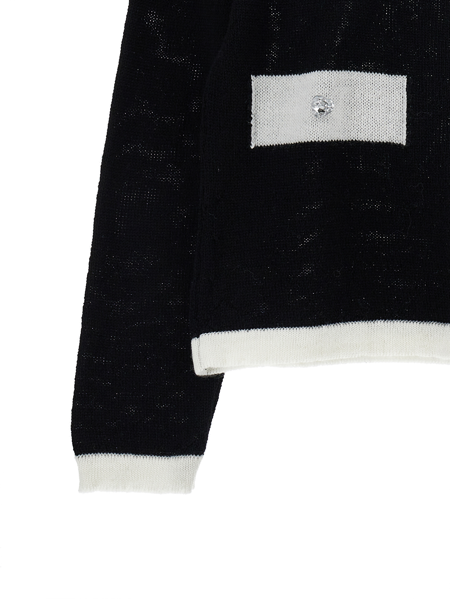 Monnalisa Girls Black Wool Cardigan In Black