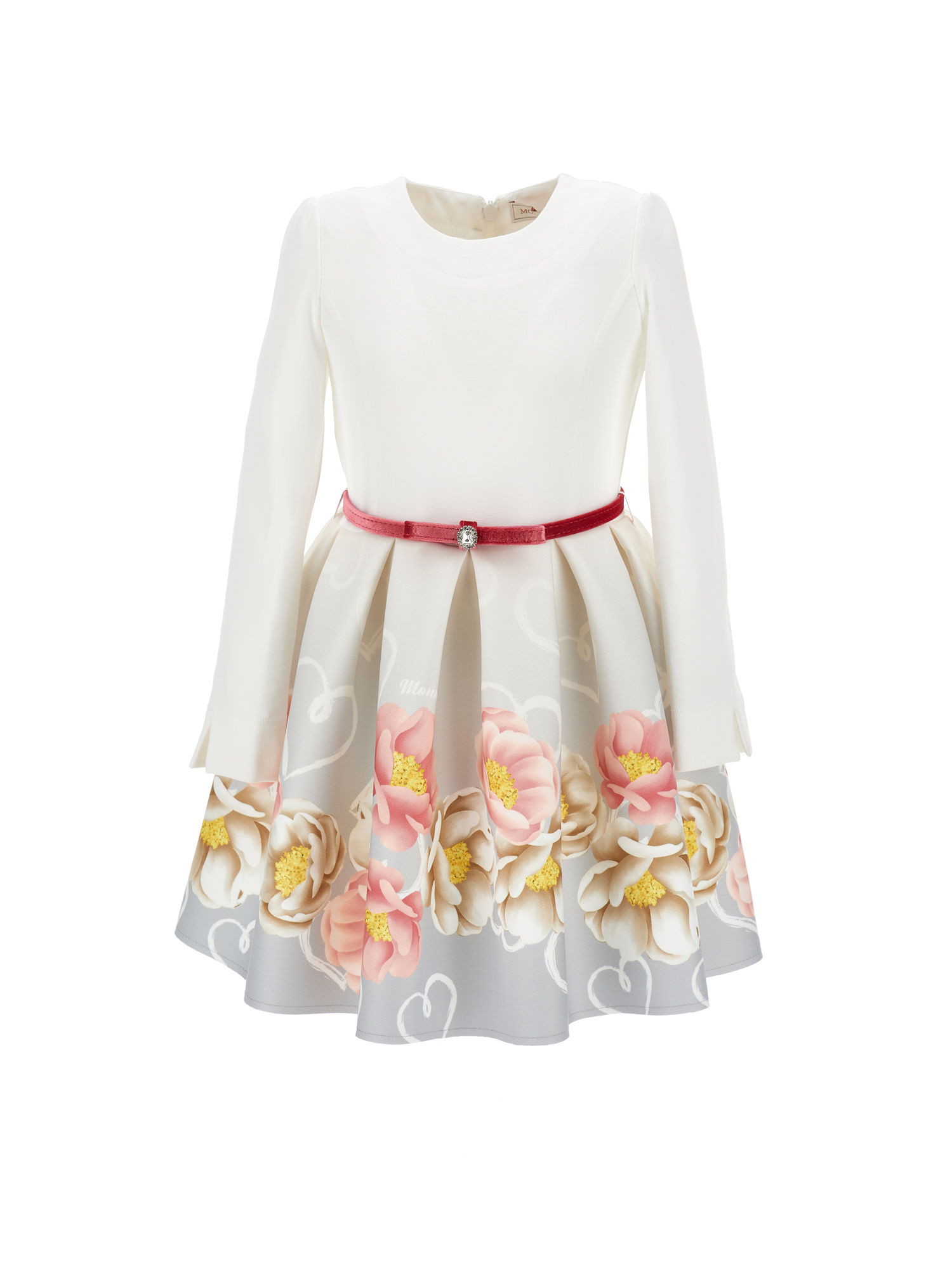 Monnalisa Abito neoprene con cintura