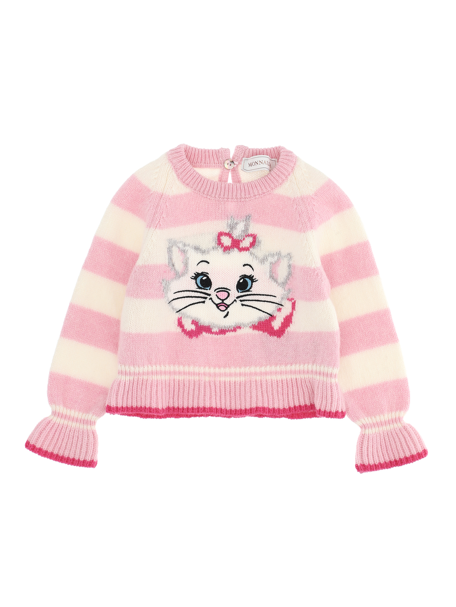 Monnalisa Pullover righe intarsio Aristogatti