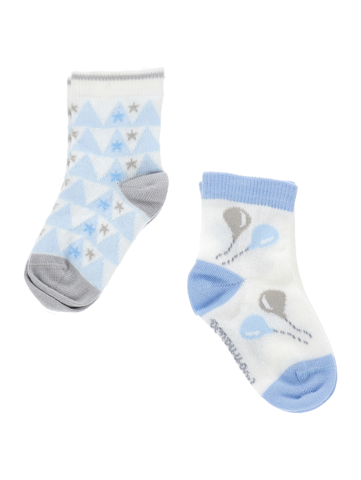 Monnalisa Patterned Socks Set In Cream