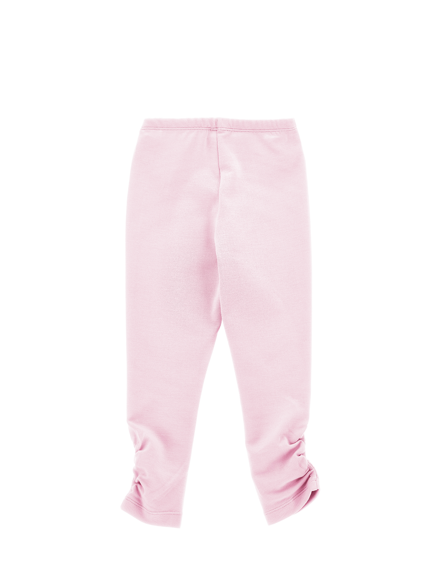 Monnalisa Ruched Milano Stitch Leggings In Rosa Fairy Tale