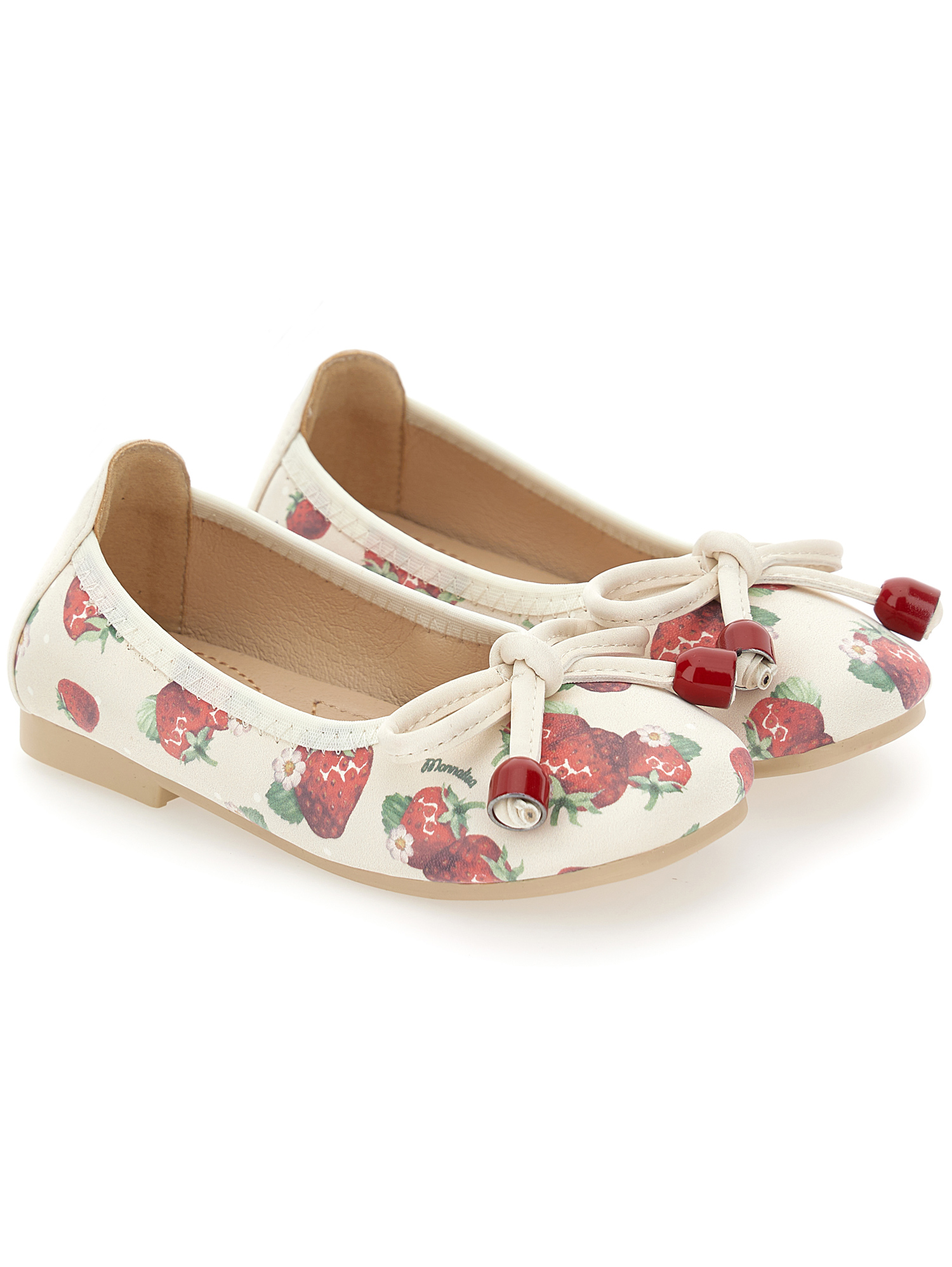 Monnalisa crystal-embellished bow ballerina shoes - Red