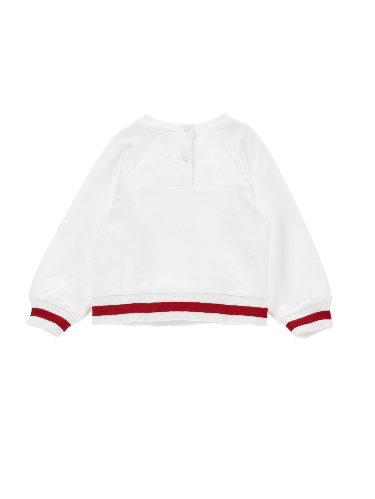 Monnalisa Teddy Bear Hoodie In White + Rosa Fairytale
