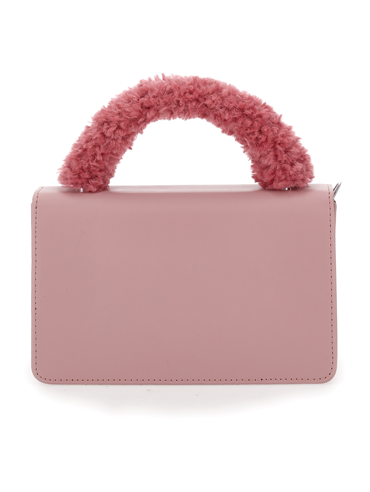 Shop Monnalisa Coated Fabric Bag In Blush Pink