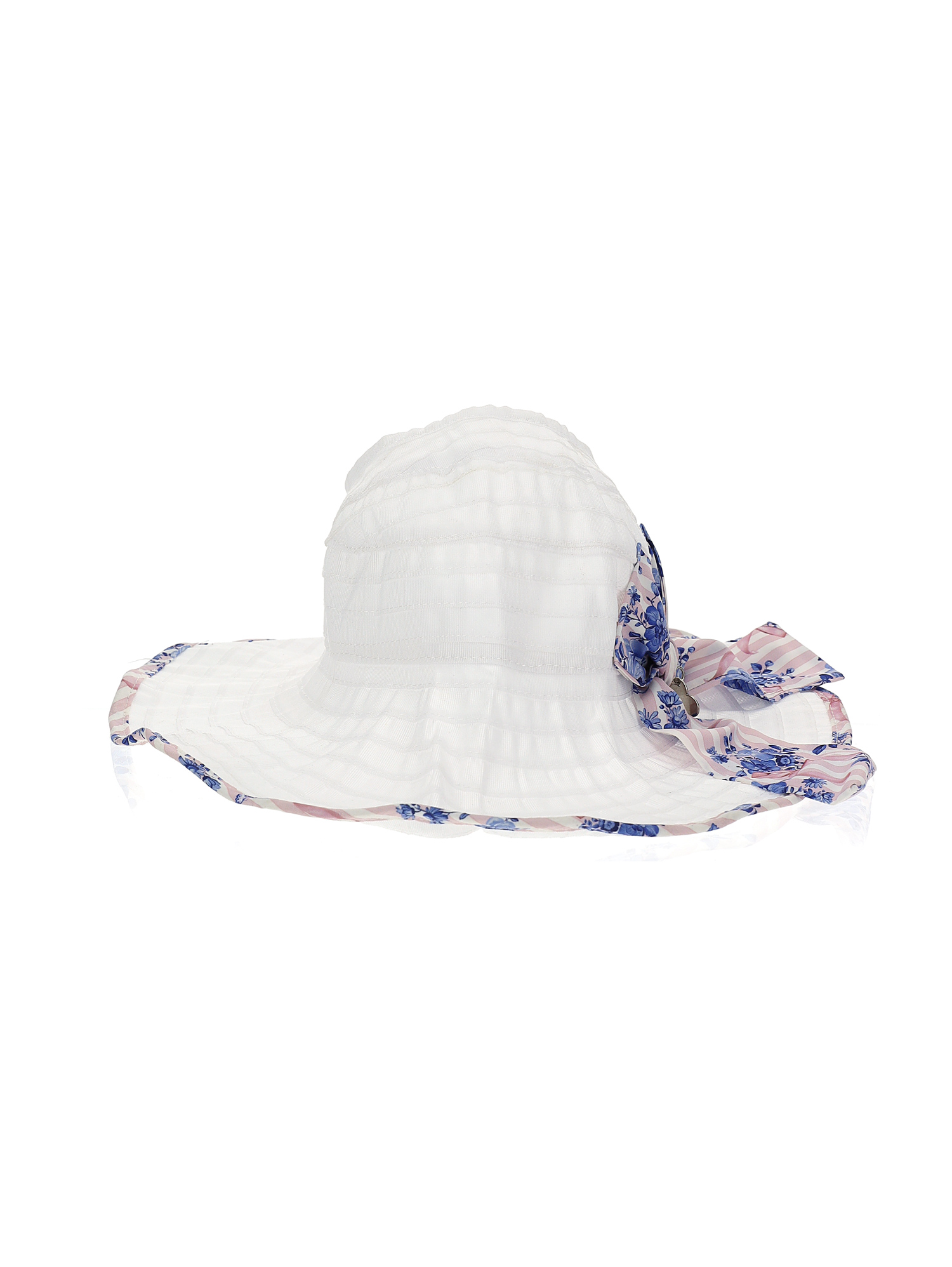 Monnalisa Kids'   Rose Print Hat In White