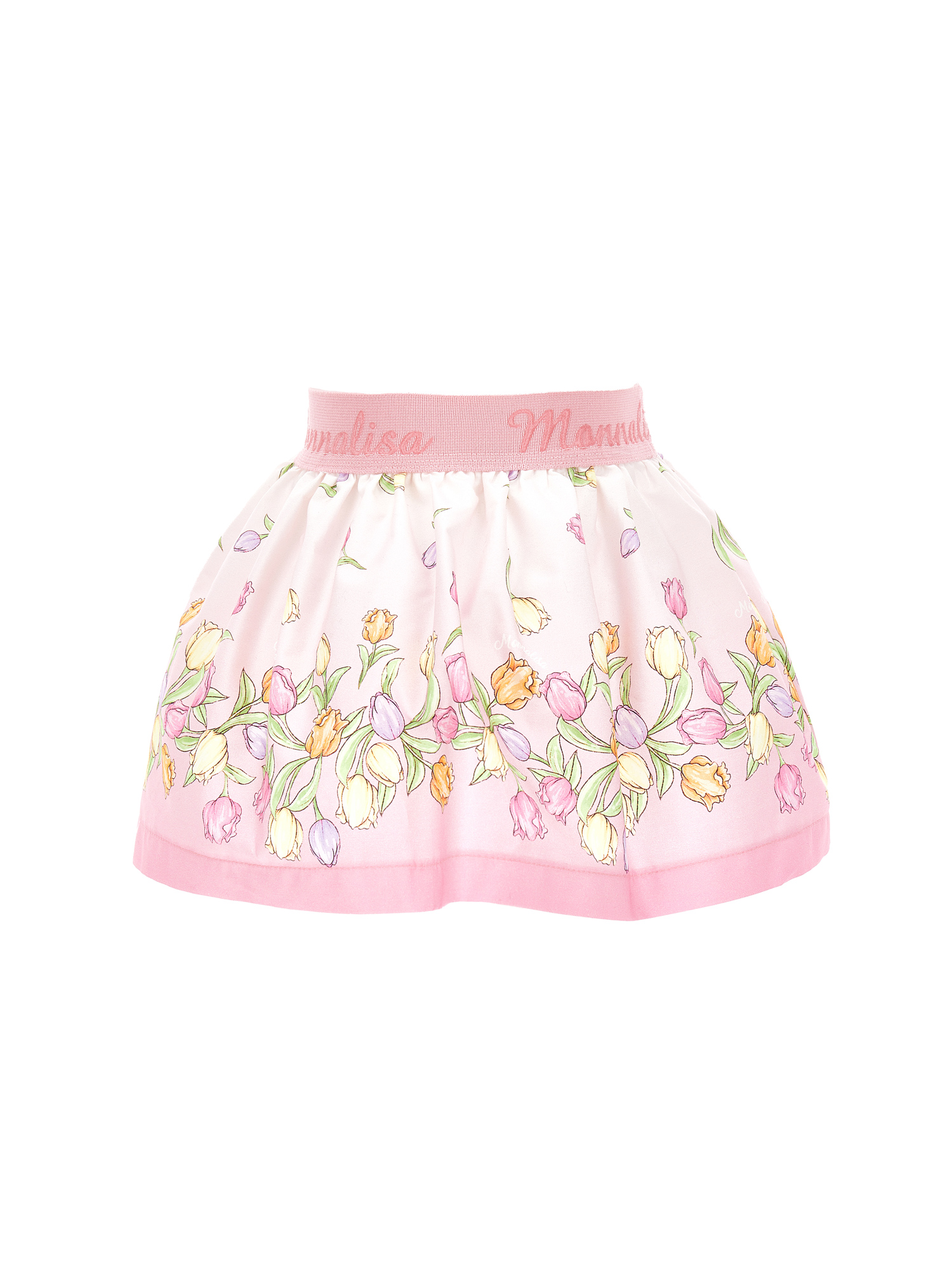 Monnalisa Kids'   Cotton Tulip Skirt In Rosa Fairy Tale