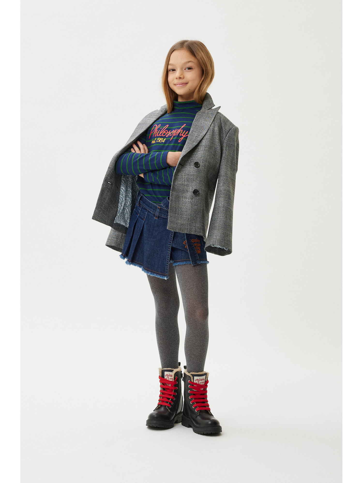 Philosophy Di Lorenzo Serafini Philosophy Kids  Prince Of Wales Blazer In Black