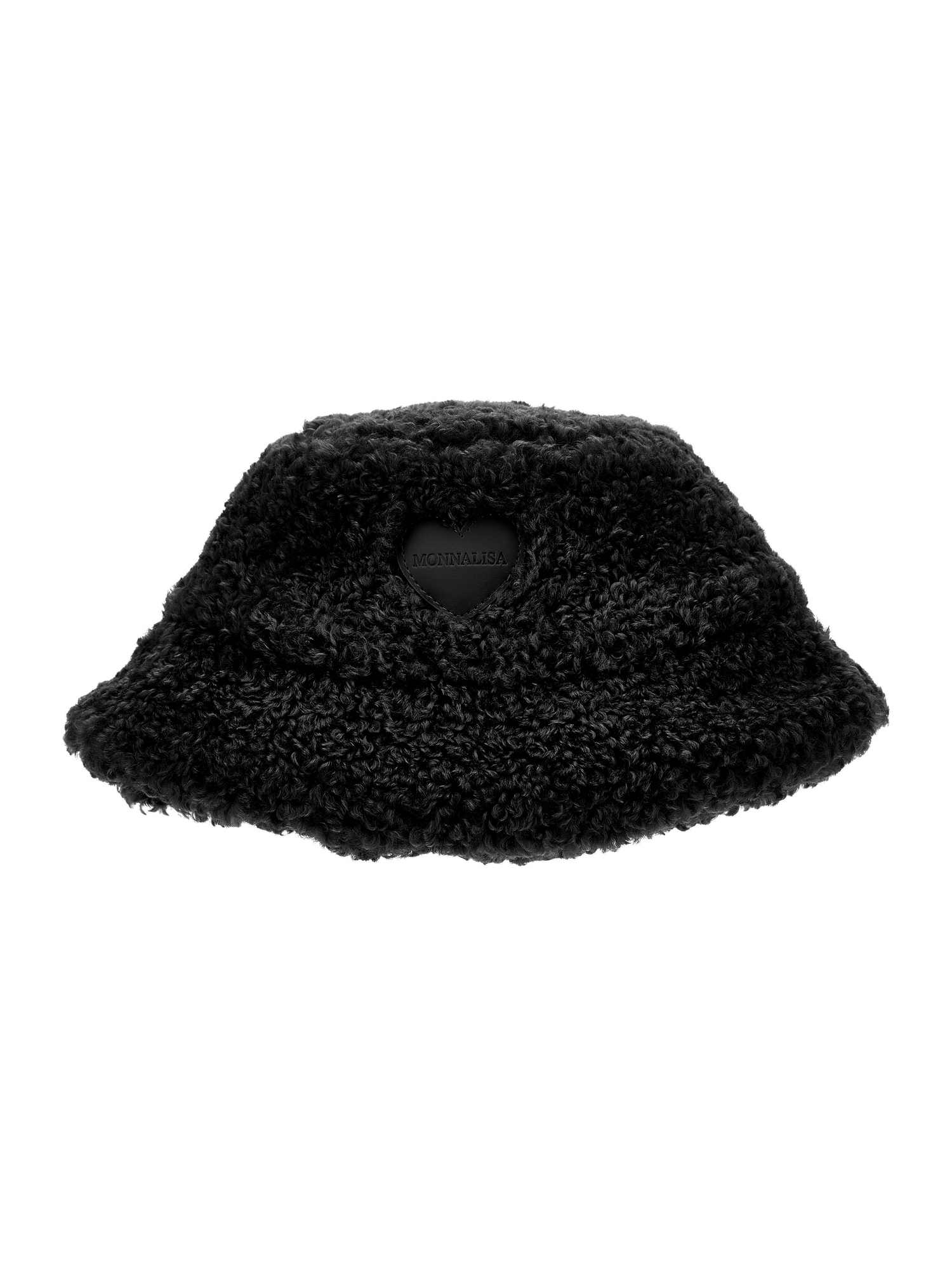 Monnalisa Kids'   Plush Bucket Hat In Black