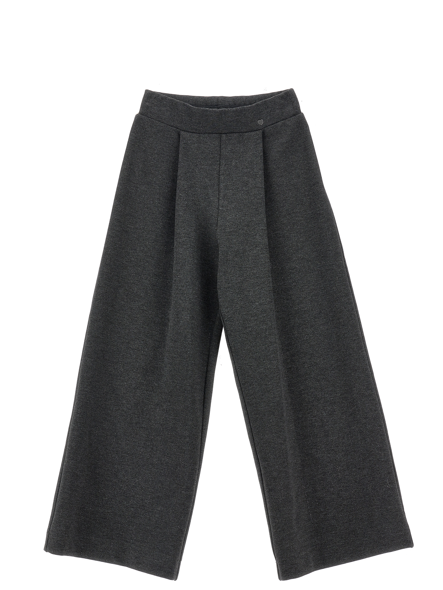 Monnalisa Kids'   Pinstripe Cropped Trousers In Medium Grey