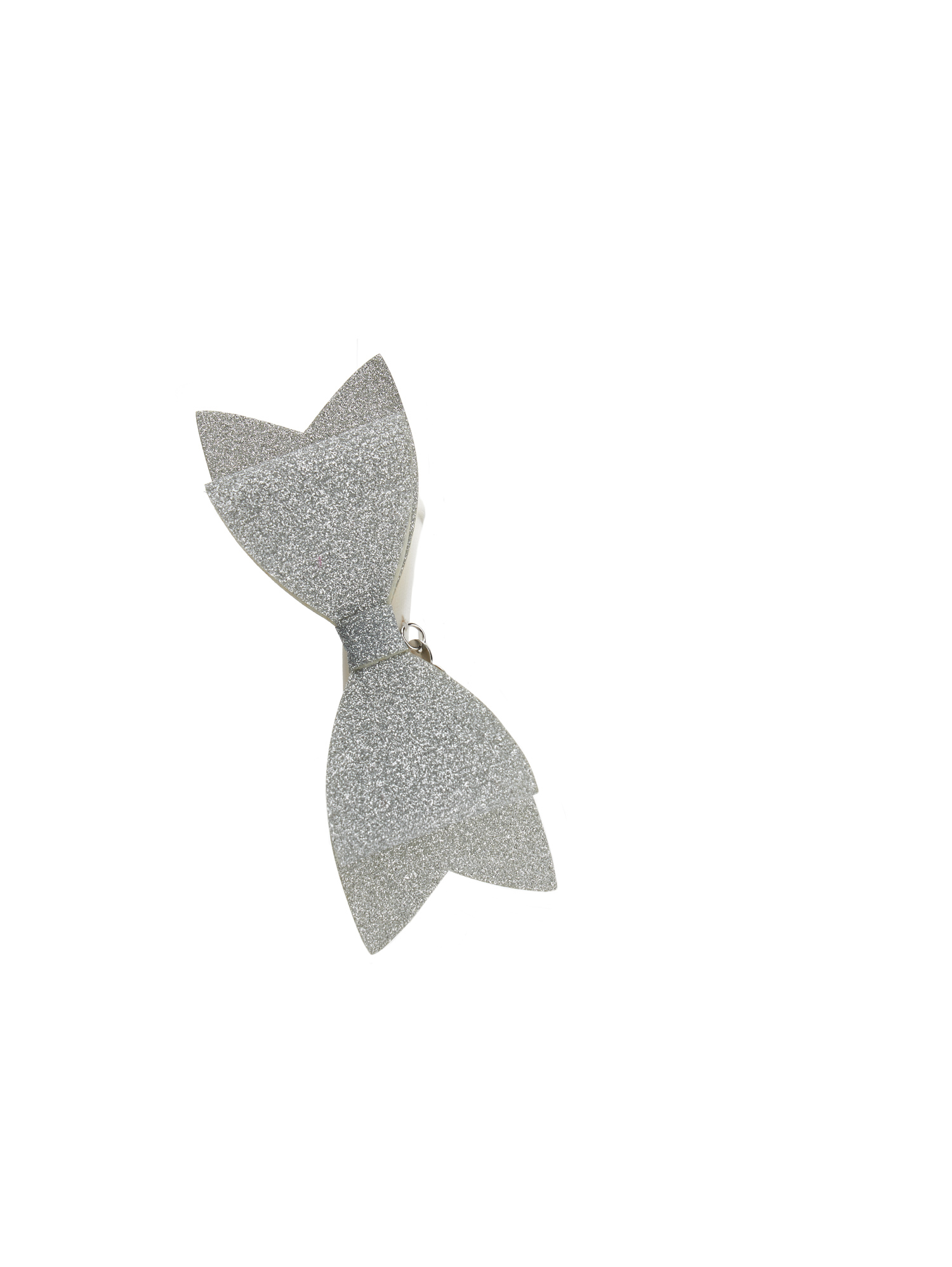 Monnalisa Lurex Bow Headband In Cream