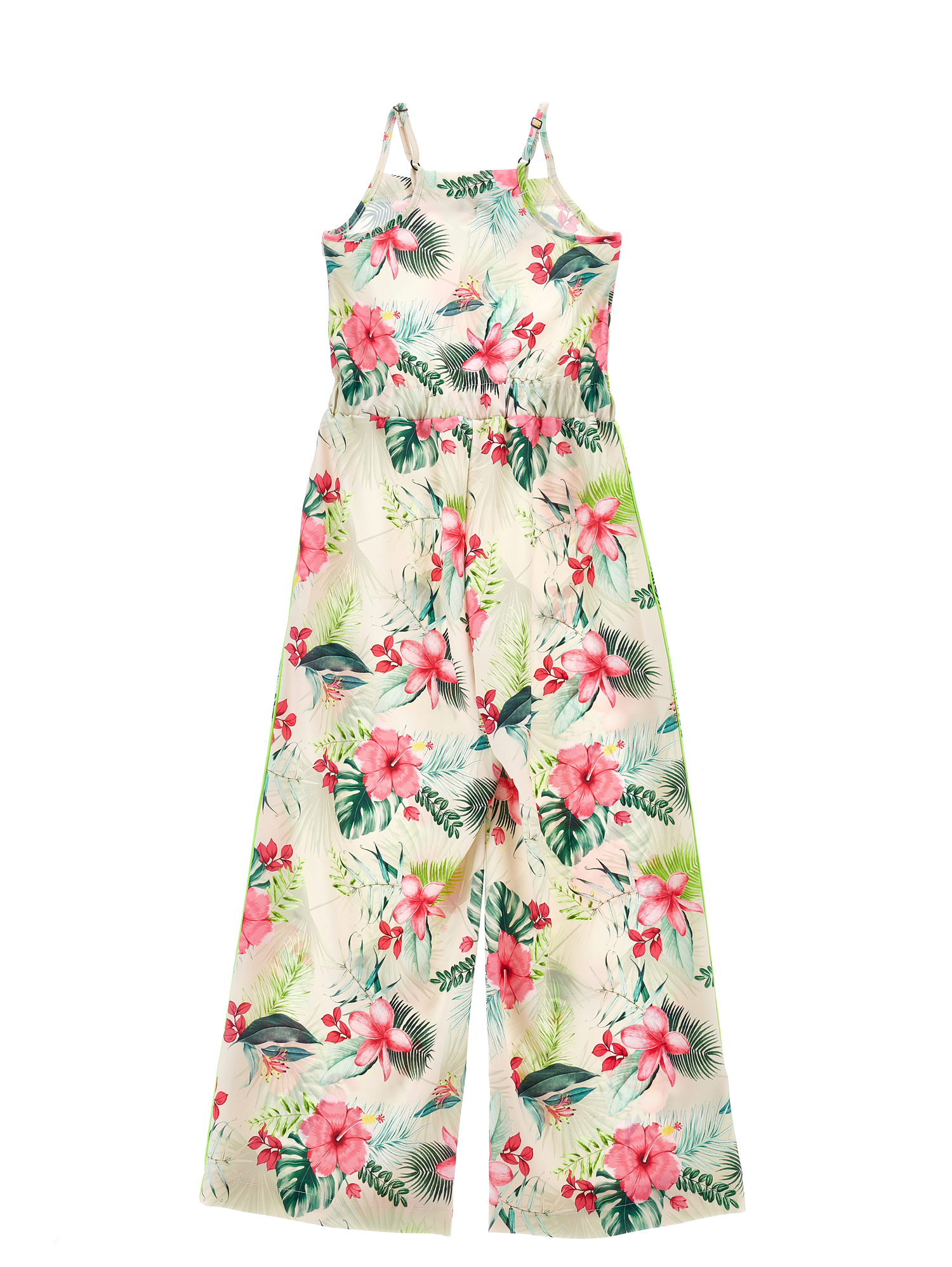 Monnalisa Jungle Print Jumpsuit In Beige